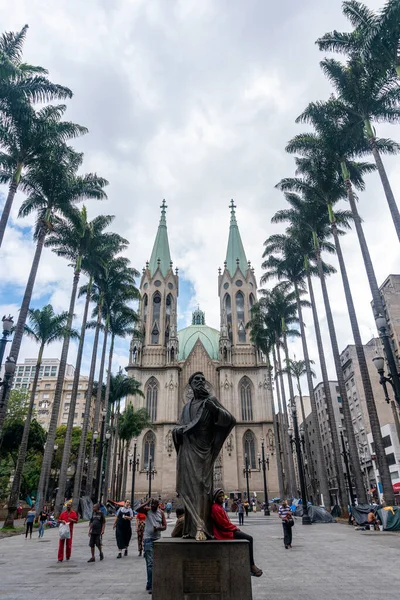 Sao Paulo Brasil Noviembre 2021 Personas Sin Hogar Plaza Praca — Foto de Stock