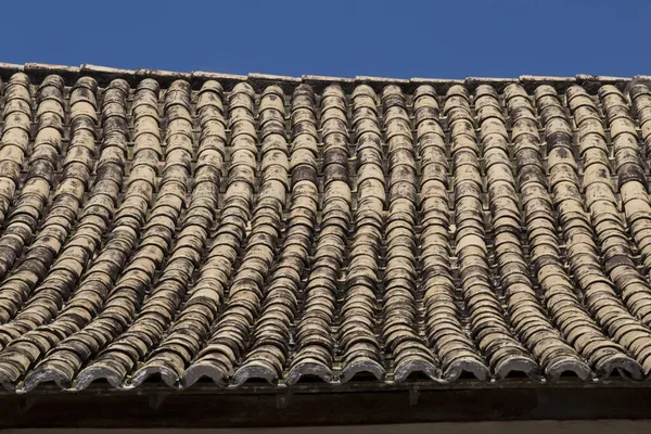 Κλείσιμο Πήλινων Κεραμιδιών Οροφής Στυλ Βραζιλίας Αποικιακό Πολιτεία Σάο Πάολο — Φωτογραφία Αρχείου