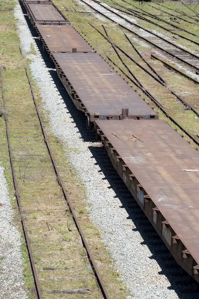 Tidigare Järnvägen Fortfarande Bruk Genom Att Ansluta Sao Paulo Platån — Stockfoto