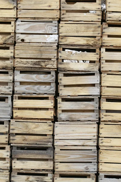 Texture Pile Box Wood Transport Fruits Market Brazil — Fotografia de Stock