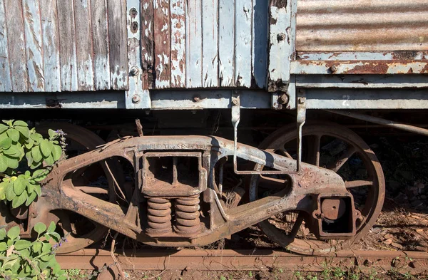 Старый Железнодорожный Вагон Ухудшается Станции Сан Паулу Бразилия — стоковое фото