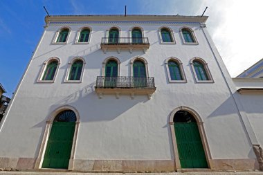 Santos, SP, Brazil - jul 18, 2015 - Old mansions of the 19th century, restored to house the Pele Museum, the most respected athlete of all time