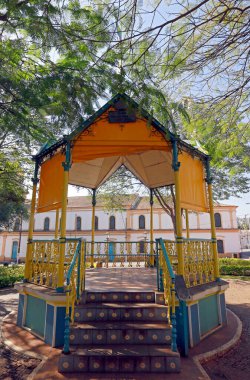 Old bandstand, typical of cities in the countryside of Brazil. Santana de Parnaiba, Sao Paulo State