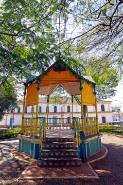 Old bandstand, typical of cities in the countryside of Brazil. Santana de Parnaiba, Sao Paulo State