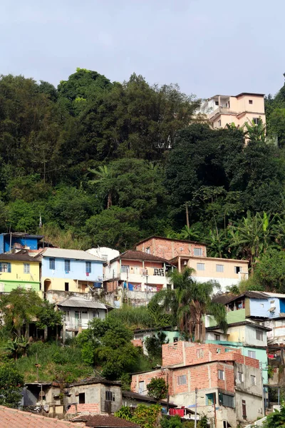 Brazilian Shantytown Community Hill Sao Paulo City Brazil — Foto de Stock