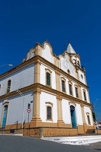 Perspective Old Matrix Church Santana Parnaiba Sao Paulo State Brazil — Stockfoto