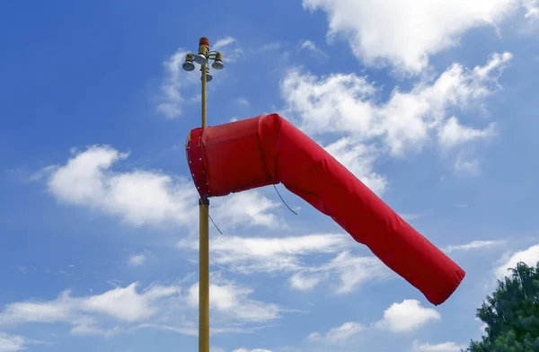 Windsock Inflated Air Heliport Blue Sky Background Sao Paulo City — 스톡 사진