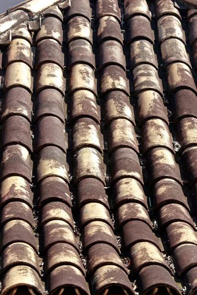 Detailní Záběr Střešních Hliněných Dlaždic Brazilském Koloniálním Stylu Sao Paulo — Stock fotografie