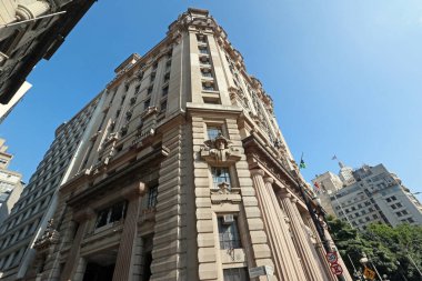 Antik Sao Paulo Eyaleti Mahkemesi binası 1933 yılında sona erdi. Sao Paulo şehri, SP, Brezilya
