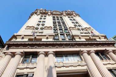 Antik Sao Paulo Eyaleti Mahkemesi binası 1933 yılında sona erdi. Sao Paulo şehri, SP, Brezilya