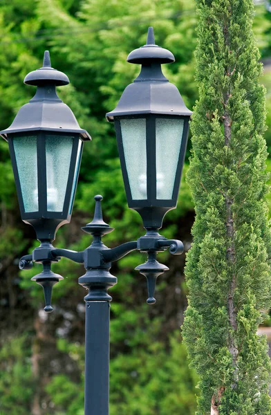 桑托斯市中心的古董灯柱 — 图库照片