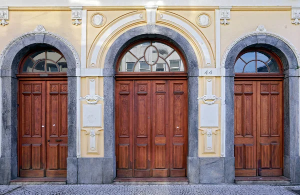 Door Details Ancient Buildings Santos City Sao Paulo State Brazil — Stock Photo, Image