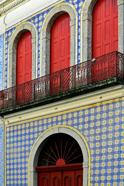 Balcony Window Details Centenary House Santos City Sao Paulo State — Stock Photo, Image