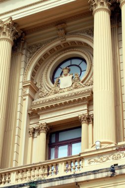Ipiranga Müzesi 'nin cephesi veya Paulista Müzesi, 1895' te Brezilya 'nın bir simgesi olarak kuruldu. Sao Paulo şehri.