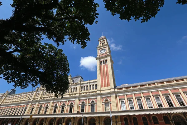 Klocktornet Luz Station Viktig Och Historisk Tågstation Sao Paulo Brasilien — Stockfoto