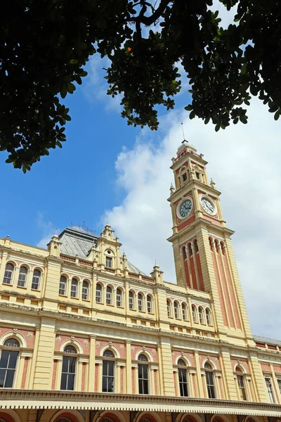 Klocktornet Luz Station Viktig Och Historisk Tågstation Sao Paulo Brasilien — Stockfoto