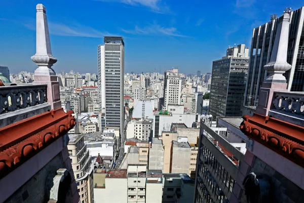Edifícios Vistos Edifício Martinelli Centro São Paulo Brasil — Fotografia de Stock