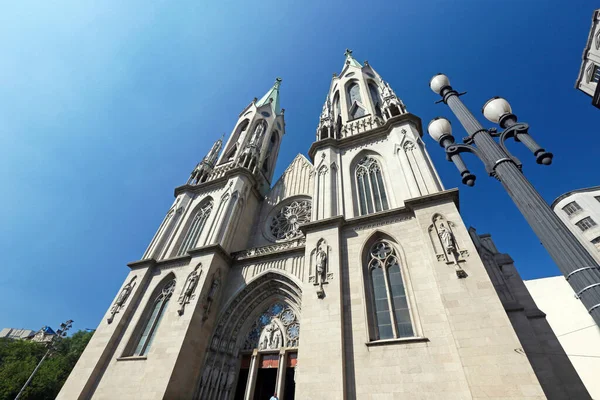 상파울루 세계에서 신고딕 신전중 대성당의 메트로폴리탄 대성당의 브라질 — 스톡 사진