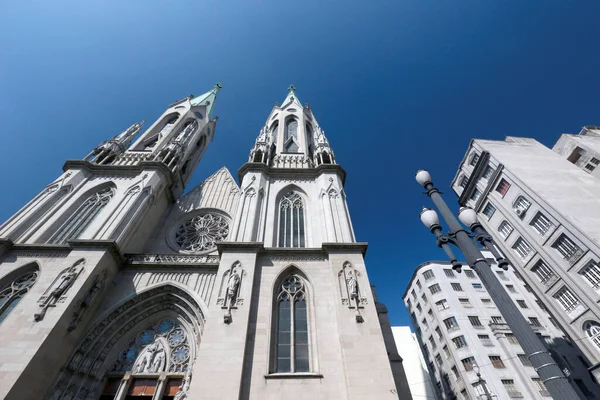 Perspektiv Utsikt Över Katedralen Sao Paulo Eller Cathedral Fem Största — Stockfoto