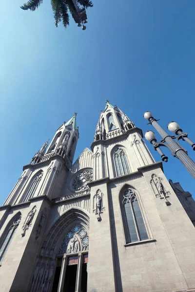 상파울루 세계에서 신고딕 신전중 대성당의 메트로폴리탄 대성당의 브라질 — 스톡 사진