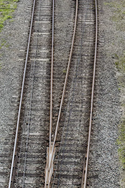 サントス港にサンパウロの高原を接続して使用中の元の鉄道 — ストック写真