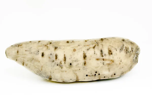 Sweet Potato Whole Sliced White Background — Stock Photo, Image