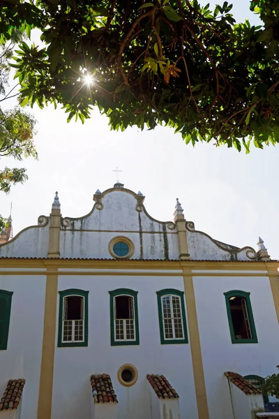 Здание Колониальном Стиле Музея Священного Искусства Сан Паулу Видно Спины — стоковое фото