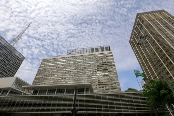Paulista Avenue Centrum Finansowe Główne Centrum Kulturalne Rozrywkowe Sao Paulo — Zdjęcie stockowe