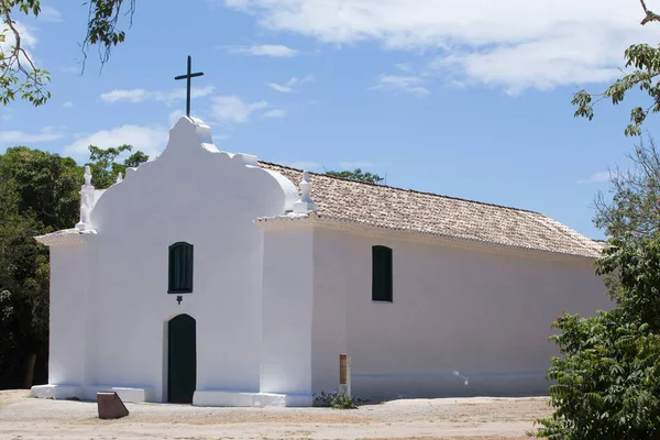 Bunte Häuserfassade Des Berühmten Quadrado Platzes Stadt Porto Seguro Bahia — Stockfoto