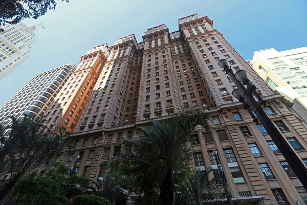 Martinelli Building Primeiro Arranha Céu América Latina Foi Concluído 1920 — Fotografia de Stock