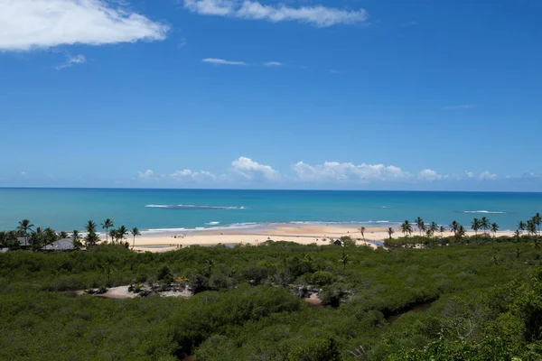 Trancoso Beach Södra Bahia Brasilien Mest Besökta Platserna Turister Jakt Stockbild
