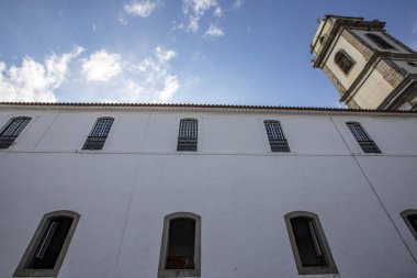 Senhor Bom Jesus de Iguape Sanctuary, sömürge döneminin kilisede Iguape turistik şehir yan görünüm. Sao Paulo, Brezilya