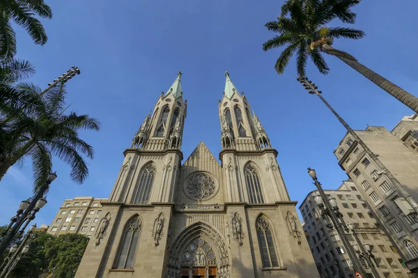 상파울루 성당의 메트로폴리탄 대성당 세계에서 양식의 브라질 — 스톡 사진