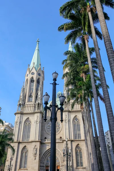 Metropolitan Cathedral Sao Paulo Eller Cathedral Fem Största Neo Gotiska — Stockfoto