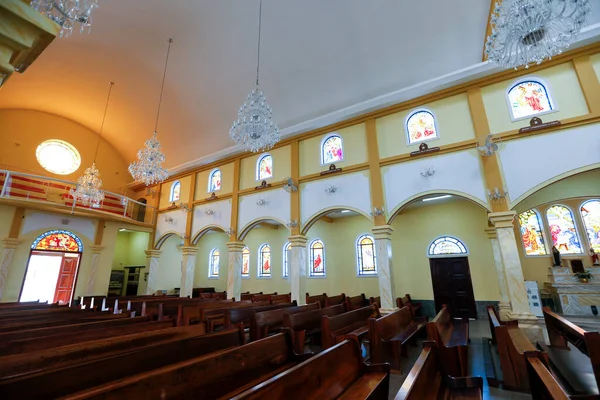 Interior Igreja São Benedito Matriz Cidade Guararema São Paulo Brasil — Fotografia de Stock