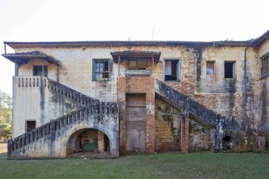 RIO CLARO, SP, BRAZIL - 9 Temmuz 2016 - Horto Florestal de Rio Claro 'nun mimari kompleksi, 20. yüzyılın başında inşa edildi