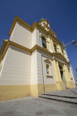 Perspektif anne Church of Our Lady Candelaria, ön görünümünde. ITU, Sao Paulo, Brezilya