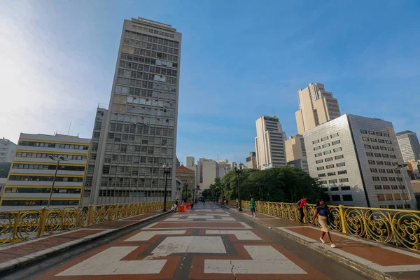 São Paulo Brasil Fevereiro 2019 Perspectiva Viaduto Santa Efigenia Com — Fotografia de Stock