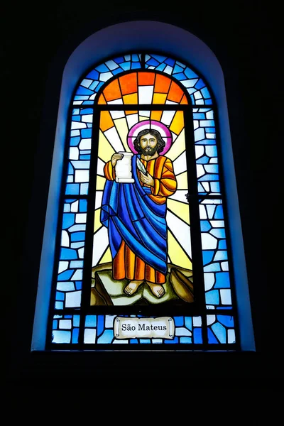 Guararema Brazil November 2017 Stained Glass Windows Images Saints Seen — Stock Photo, Image