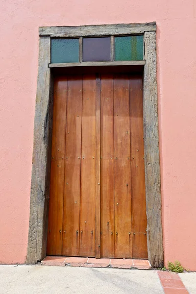 Door Antique Wooden Rustic Jamb Guararema City Brazil — Stock Photo, Image