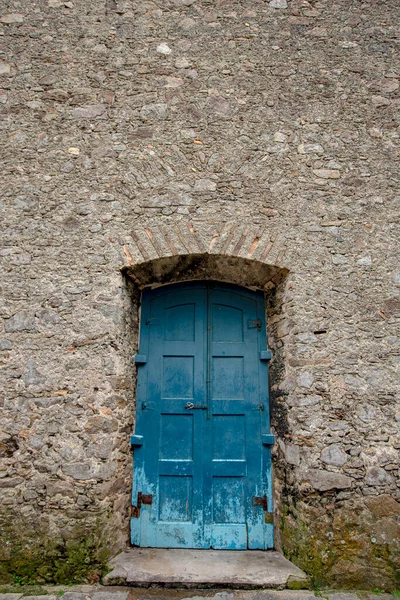 Detail Dveří Zdí Kostela 1761 Matka Církev Santana Město Itanhaem — Stock fotografie