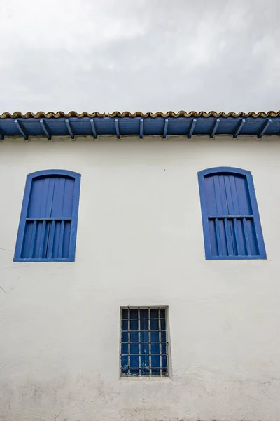 Fönstren Gamla Offentliga Fängelse Och Stadshuset Arkitektoniska Stilen Koloniala Brasilien — Stockfoto