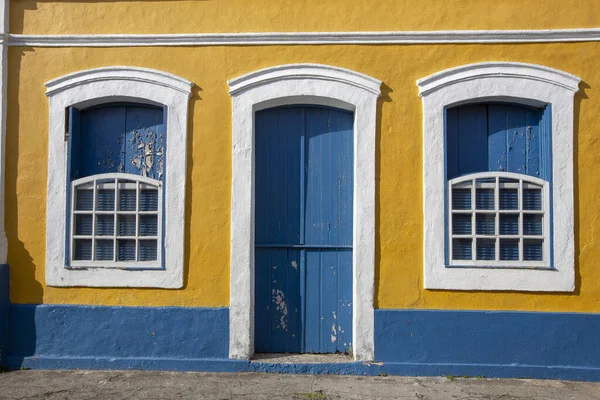 Facciata Edificio Nella Città Storica Del Periodo Coloniale Iguape Stato — Foto Stock