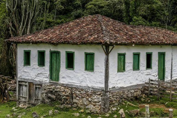 Ancienne Maison Colons Dans Paysage Verdoyant Typique Zone Rurale État — Photo