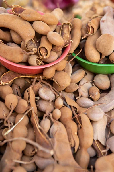 Tamarind Auf Dem Stadtmarkt Von Sao Paulo Brasilien Selektiver Fokus — Stockfoto