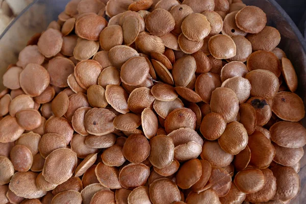 Closeup Portion Sucupira Seed Popular Homemade Medicine Municipal Market Sao — Stock Photo, Image