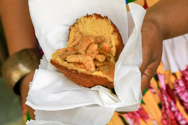巴西食物 巴西面食 带有鳄梨味 传统的巴西菜 巴西巴伊亚州 — 图库照片