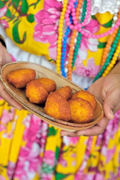 巴西食物 巴西面食 带有鳄梨味 传统的巴西菜 巴西巴伊亚州 — 图库照片
