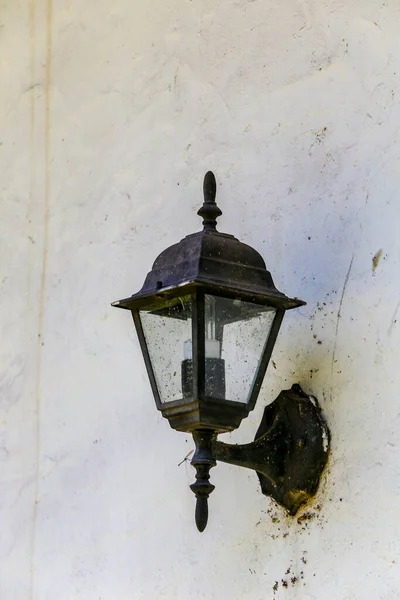 Old Light Fixture White Wall Brazil — Stock Photo, Image