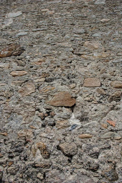 Hintergrund Detail Einer Hundertjährigen Mauer Aus Stein Muscheln Von Weichtieren — Stockfoto